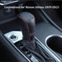 Car Gear Shift Knob Cover Fit for Nissan Altima 2019-2024, Artifical Leather Shift Knob Cover, Gear Shift Cover Compatiable with Altima 2020, Blac...
