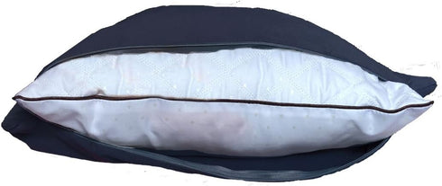 Extra Soft Jersey Knit Pillow Cases, Standard Size with Hidden Zipper, Soft Than Cotton, Pack of 2, Navy...