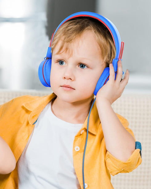 Kids Headphones, K8 Wired Headphones for Kids with Adjustable Headband, 3.5 MM Jack for School, Foldable On-Ear Headset for Amazon Kindle, Fire Bo...
