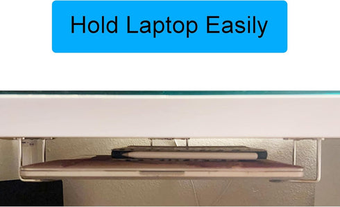 YYST Laptop Holder Mount Under Desk Laptop Mount Organizer Rack W/Screws...