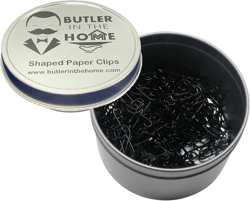 100 Count Music Clef Note Shaped Paper Clips Great for Paper Clip Collectors or Office Gift - Comes in Round Tin with Lid and Gift Box (Black)...