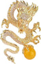 2024 Year of the Dragon Brooch Gold Dragon Brooch Brooch Pins for Women Fashion National Style Corsage Accessory for Coat Suit Mother's Day Gifts ...