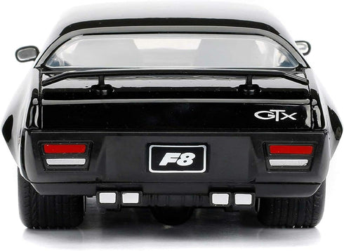 Jada Toys Fast & Furious 1:24 Dom's Plymouth GTX Die-cast Car, toys for kids and adults, Black, Standard...