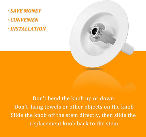 AMI PARTS WE1M652 Dryer Knob Timer Control Knob with Reinforced Metal Ring Replacement Part Compatible with General Electric GE Dryer Part Replaces AP3995164 PS1482196