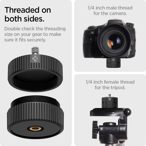 Spigen Camera Adapter Mount Designed for AirTag Compatible with Nikon DSLR/Canon DSLR/GoPro/GoPro Hero 8/GoPro Hero 9/GoPro Hero 10/GoPro Hero 11/...