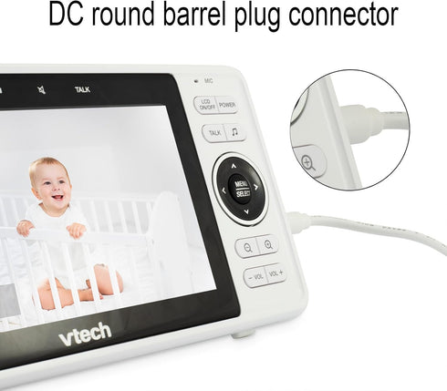 LEFXMOPHY Power Cord for VTech VM901 VM919HD VM919-2HD VM819 VM819-2 PU Baby Monitor Handheld Screen Parent Unit (Not for Baby Unit Cam) Replaceme...