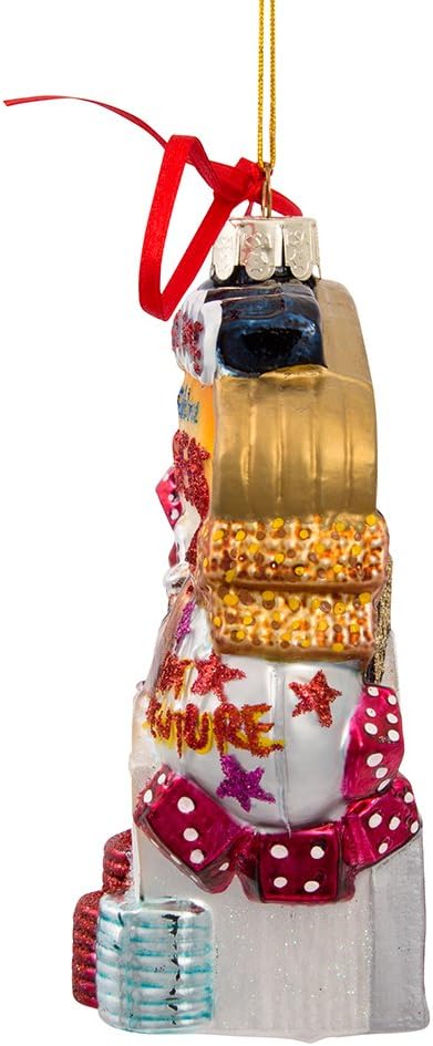 Kurt S. Adler Kurt Adler 5.5-Inch Las Vegas Glass Cityscape, 5 in, Multicolored Ornament...