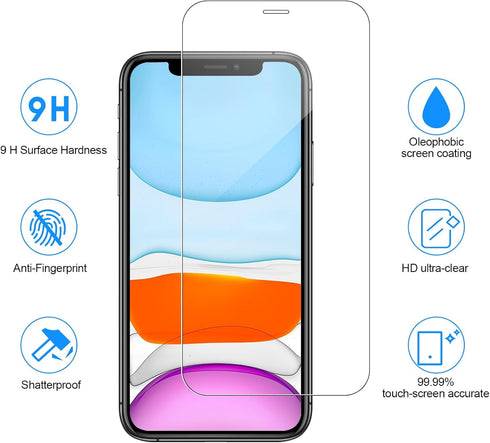 SIBEITU Screen Protector for iPhone 11/XR, 6.1 Inch 9H Hardness Tempered Glass-3 Pack...