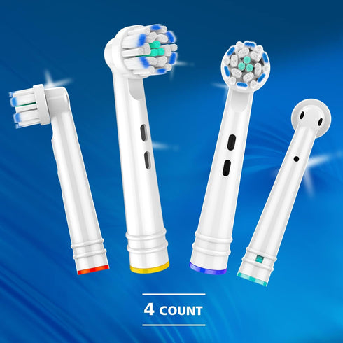 Replacement Toothbrush Heads Fit for Oral B Electric Toothbrushes, 4PCS, Soft Ultrathin Bristles for Pro Gum Care, Refills for Braun Model 3756 37...