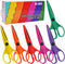 UCEC Craft Scissors Decorative Edge, 6 Pack Extended Crafting Scissors, Pattern Scissors with Different Designs on Blades, Fun Scissors for Kids, ...