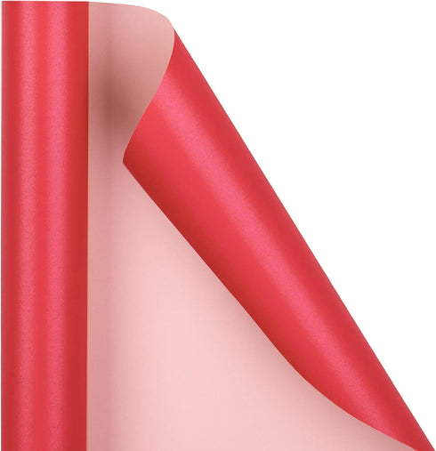 RUSPEPA Red Matte Wrapping Paper - Solid Color Pearly - lustre Paper Perfect for Wedding, Birthday, Christmas, Baby Shower -17 Inches X 32.8 Feet...