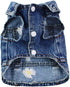 Pet Clothes Denim Dog Costume Summer Cowboy Vest Daisy Shirt Jeans Jacket Puppy Clothing for Chihuahua Yorkies...
