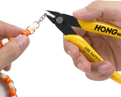 HongWay 5pcs Micro Flush Cutters, Wire Cutter with Internal Spring, Diagonal Cutters for Electronics, Heating Wire, Model Sprue, Soft Copper Wire ...