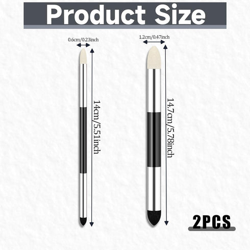 Artist Blending Sponge Pen Dual Tip Reusable Drawing Art Soft Pastel Blending Tools Washable Sketch Rubbing Sponge Brush for Artist Professional S...