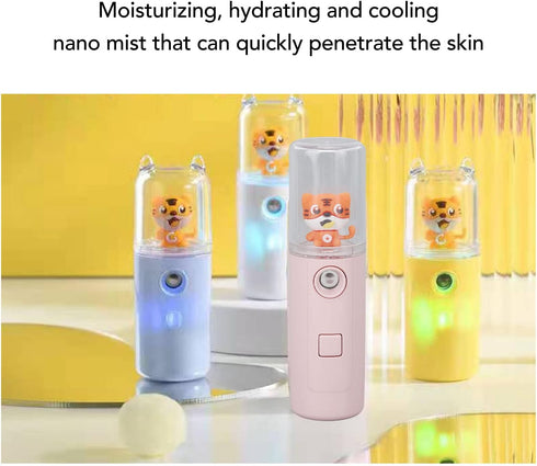 Nano Facial Mister, Face Mister 30ml Nano Mist Deep Hydrating Cooling Moisturizing Cute Portable Size Nano Mist Diffuser for Makeup Skin Care Eyel...