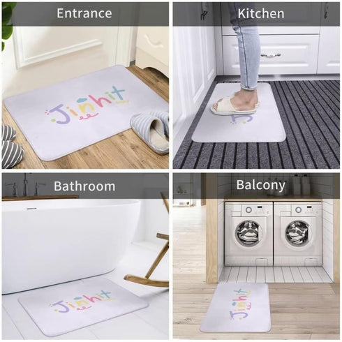 Its Five O' Clock Somewhere Welcome Mat Parrot Summer Sea Coastal Ocean Surfboards Colorful Bird Coconut Rugs Traps Dirt Indoor Outdoor Entryway N...