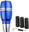 Arenbel 4" Automatic Gear Shift Grip Knob Head Alloy Push Button Car Lever Stick Shifter Handle Fit Most Auto Manual Transmission Vehicles, Blue...