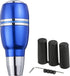 Arenbel 4" Automatic Gear Shift Grip Knob Head Alloy Push Button Car Lever Stick Shifter Handle Fit Most Auto Manual Transmission Vehicles, Blue...