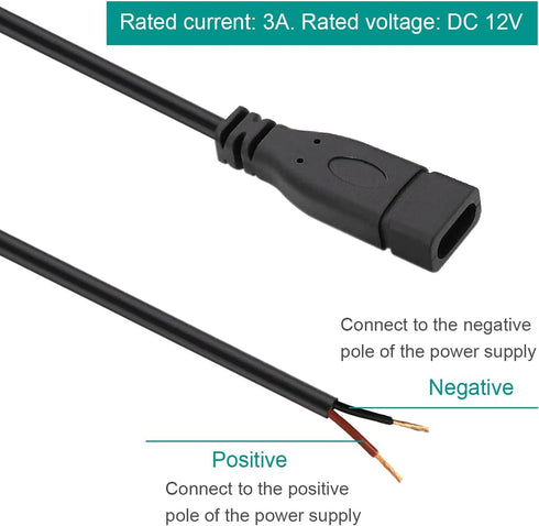 USB C Connector DIY Solderable 2 Wire Power Supply Extension Cable Charger Connector Plug 2 Pin Line for PCB USB to DIP Adapter for Arduino, LED S...