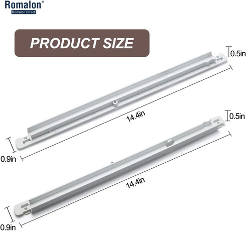 Romalon 240365401 & 240356501 Pan Hangers (Left & Right) Replacement Part Fit For Frigi-daire Refrigerator Meat Drawer Track 2-Pack