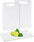2 Pcs Small Cutting Board for Kitchen Mini Plastic Cutting Board Set Bar Dishwasher Safe Granite Color Cutting Board for Camping Food Fruits Prep ...