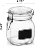 Bormiolio Rocco Clear Jar with Chalkboard, 25.3 Oz...