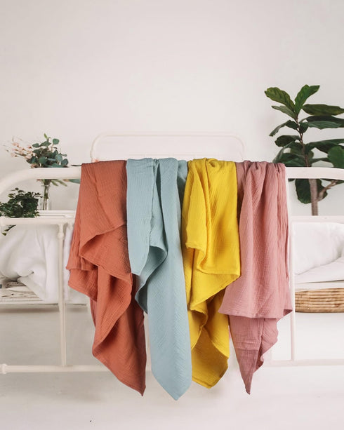 Muslin Swaddle Blankets for Baby, Unisex Baby Boys Girls Essentials, Large 47 x 47 inches Boho Style Receiving Blankets Newborn Registry Must Have...