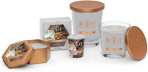 Root Candles Honeycomb Traveler Scented Beeswax Blend Candle, Tobacco Vanilla 4-Ounce...