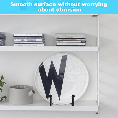 Plate Stands for Display, 4 Pcs 4-1/4 Inch Plate Holder Display Stand, Metal Iron Picture Frame Holders Stand for Book Photo Small Easels Plaque D...