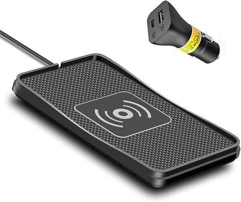 POLMXS Wireless Charger Car Charging pad 15W Fast Wireless Phone Charger Cell Phone Flat Charging mat Compatible with iPhone 11/12/12/14/15 Galaxy...