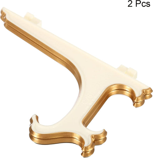 PATIKIL 6" Acrylic Decorative Plate Stand Holder, 2 Pack Table Use Foldable Picture Easel Frame Holder for Displaying Photos, Card, Canvases, Whit...