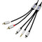 MFi Certified Lightning to RCA Audio Cable, 6.56FT Length RCA to 3.5mm Cable, 3-in-1 USB-C to RCA Audio Cable with Hi-Fi DAC Chip, Use for Home Th...