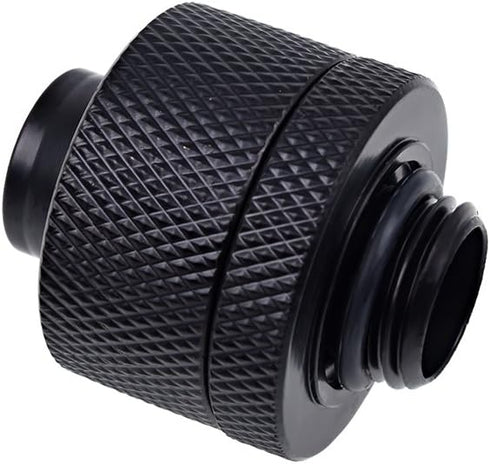 Alphacool 17264 Eiszapfen 16mm HardTube Compression Fitting G1/4 - knurled - deep Black Water Cooling Fittings...