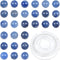 Bymitel 140Pcs Natural Crystal Beads Stone Gemstone Round Energy Healing Loose Beads with Stretch Cord for Jewelry Making Bracelets Anklets (Blue ...