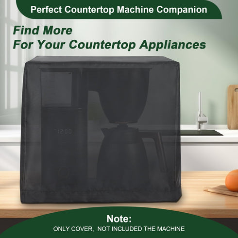 Coffee Machine Dustproof Cover, Universal Waterproof Shield for Countertop Appliances in Home, Garage and Office, Black...