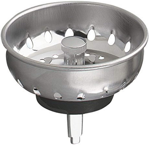 Plumb Pak PP820-22 PlumPak Replacement Sink Basket Strainer With Fixed Post And Stopper, Stainless Steel, No Size, Stainless-Steel...
