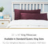 YnM Cooling Pillowcase 2 Pack,King(21''x40'')?Burgundy...
