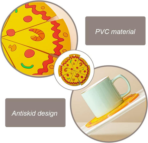 Place Mat Pizza Shape Trivet Mat Heat Resistant Table Pad for Hot Pots Pans Dishes...