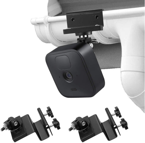 Wasserstein Weatherproof Gutter Mount with Universal Screw Adapter - Compatible with Blink Outdoor/Outdoor 4/XT/XT2 (2-Pack, Black)...
