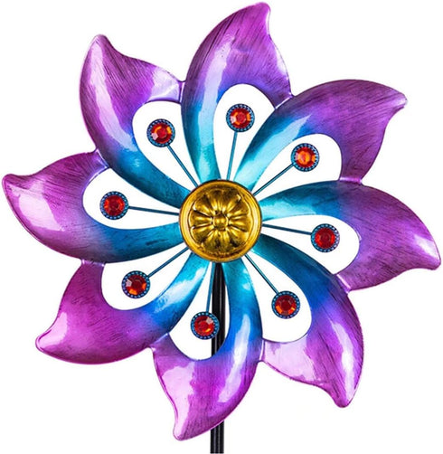 VEWOGARDEN Small Wind Spinners for Yard and Garden, Waterproof Metal Pinwheels Wind Spinners Outdoor Decor (Blue and Pink)...