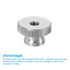 uxcell Knurled Thumb Nuts, 3Pcs M5 x D16mm x H10mm Stainless Steel Round Knobs Fasteners Through Hole Hand Screw Nut Silver for 3D Printer Parts, ...