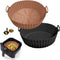 2 Pack Air Fryer Silicone Liners - Premium Air Fryer Silicone Pot - Non-Stick, Heat-Resistant, Reusable Basket Inserts - Fits 3-5 QT Models - Incl...