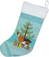 Caroline's Treasures BB9250CS Anglo-Nubian Nubian Goat Christmas Christmas Stocking, Teal Fireplace Hanging Stockings Christmas Season Party Decor...