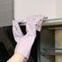 COOLJOB Large Reusable Rubber Dishwashing Cleaning Gloves for Kitchen Bathroom, Non-Slip Grippy Long Dish Washing Gloves with Flocked Cotton Liner...