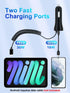 HUNDA iPhone Car Charger 48W Super Fast Car Phone Charger Cigarette Lighter USB Car Adapter with Build-in 5FT Coiled Lightning Cable Compatible wi...