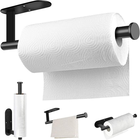 MGahyi Paper Towel Holder Wall Mount, Self Adhesive Or Drilling Under Cabinet Kitchen, 13.2 inch Stainless Steel Paper Towel Roll Rack, Towel Roll...