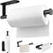MGahyi Paper Towel Holder Wall Mount, Self Adhesive Or Drilling Under Cabinet Kitchen, 13.2 inch Stainless Steel Paper Towel Roll Rack, Towel Roll...