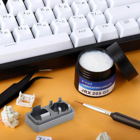 YIMAGUJRX RUNJRX Keyboard Switch Lube Kit JRX 205G0 0.53oz/15g, Switch Opener for MX Cherry Panda Kailh Gateron Switch,Lube Brush for Mechanical K...