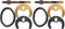 HEMOTON 2 Sets Horseshoe Mounting Accessories Kitchen Faucet Installation Kit Faucet Fixing Fitting Set Washers Sink Faucet Bracket for Repairing ...
