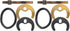 HEMOTON 2 Sets Horseshoe Mounting Accessories Kitchen Faucet Installation Kit Faucet Fixing Fitting Set Washers Sink Faucet Bracket for Repairing ...